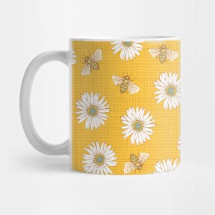 Honey Bees and Daisy Fabric Mug